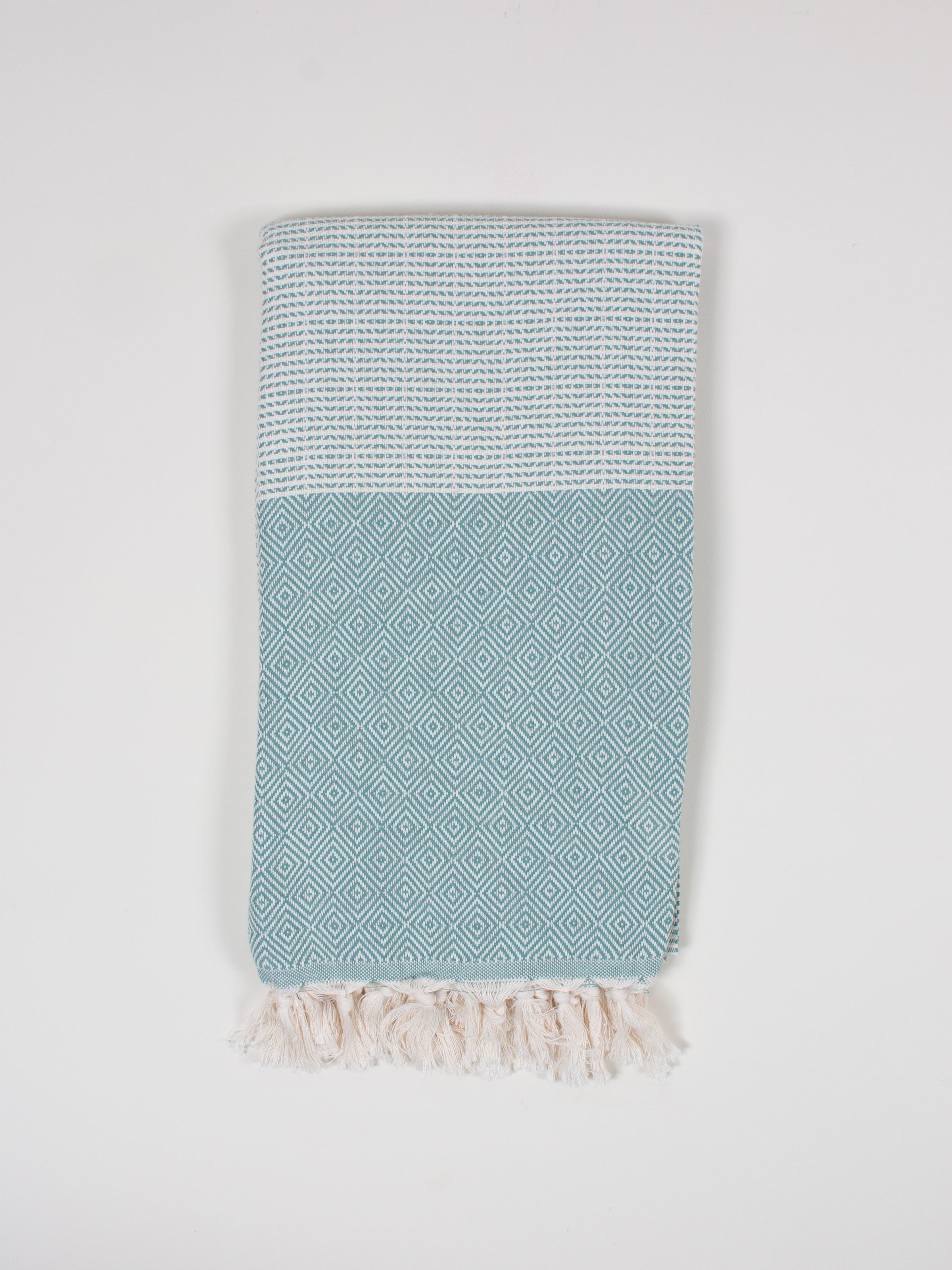 Nordic Dot Turkish Hammam Towel - Grey Green