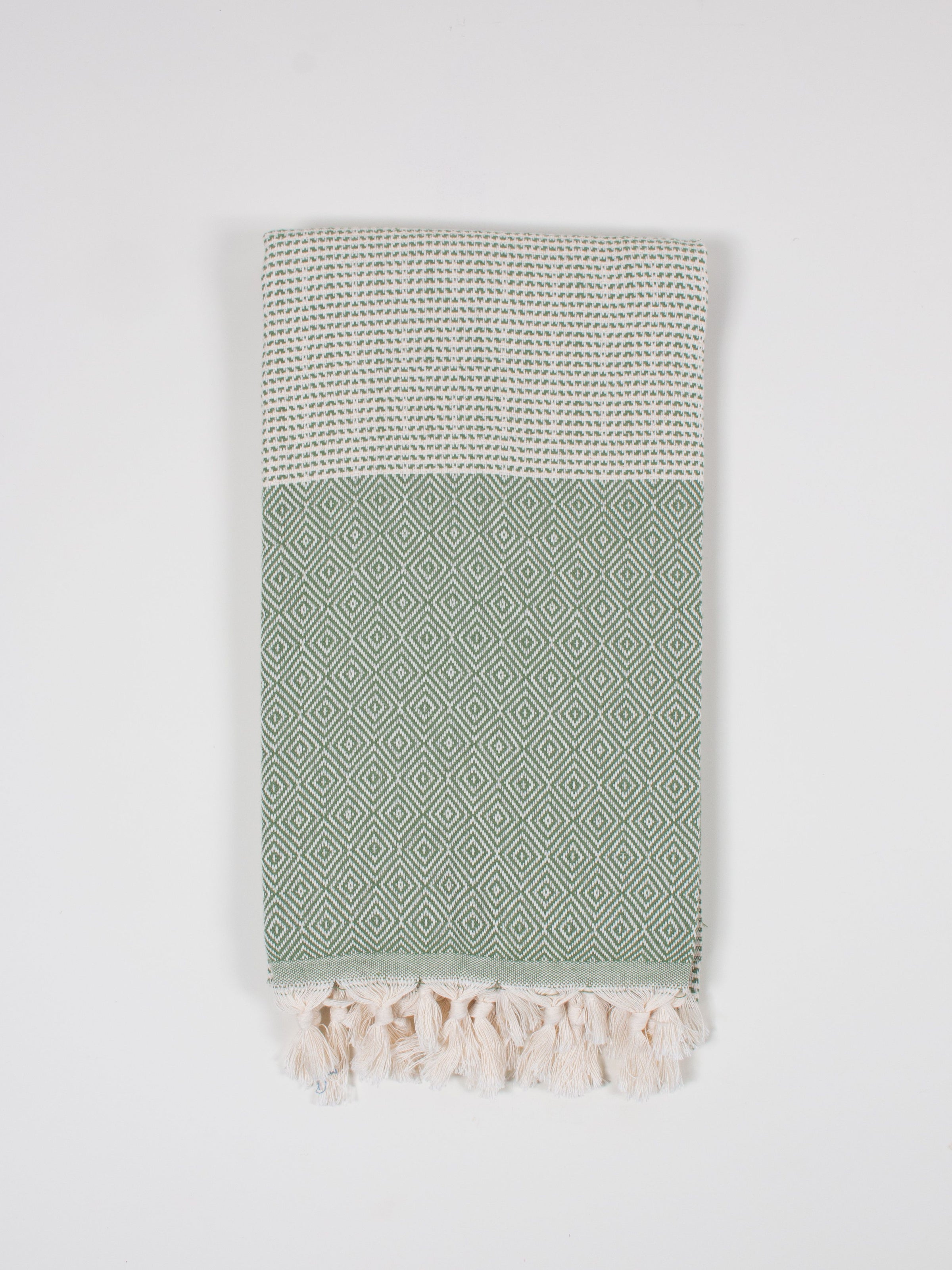 Nordic Dot Turkish Hammam Towel - Olive