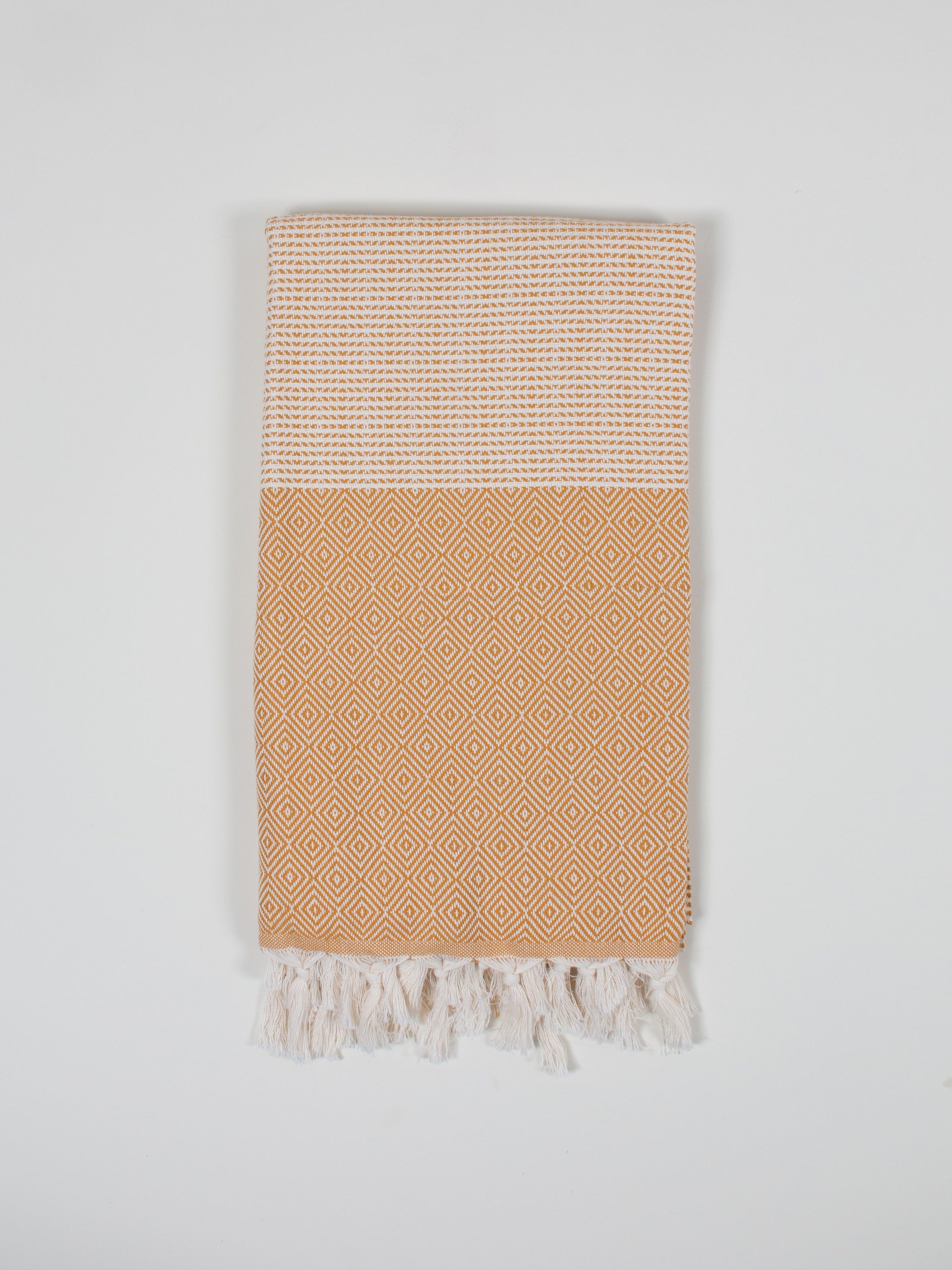 Nordic Dot Turkish Hammam Towel - Mustard