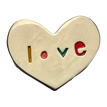 Handmade Ceramic Love Heart - RED