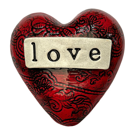 Handmade Ceramic Love Heart - GREEN