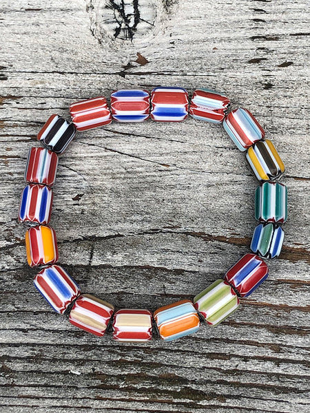 Day At The Beach -  Recycled Flip Flop Bracelets (Set of 8)