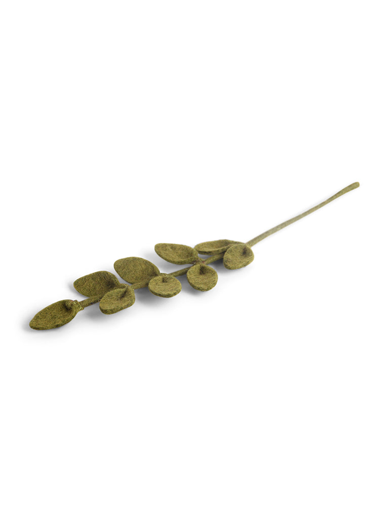 Felted Wool Leaf Branch