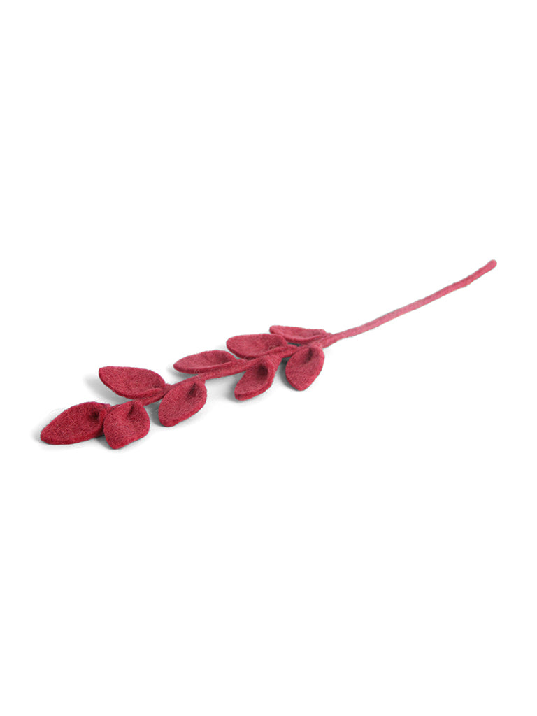 Felted Wool Leaf Branch