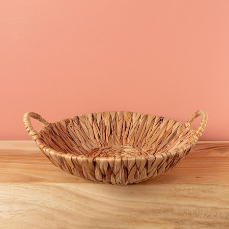 Tall Seagrass Basket with Handles Small