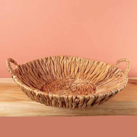 Tall Seagrass Basket with Handles Large
