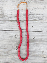Jangali Opaque Recycled Glass Bead Necklace