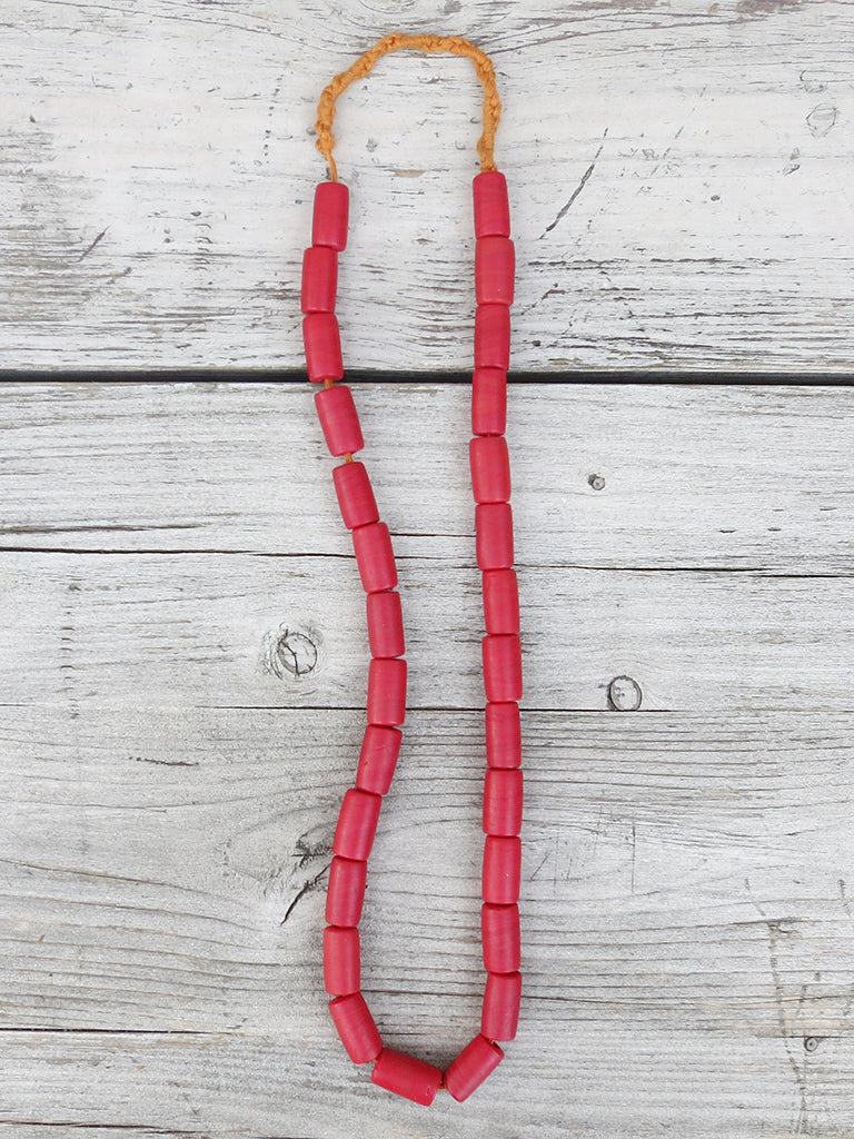 Jangali Opaque Recycled Glass Bead Necklace