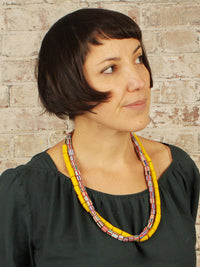 Jangali Opaque Recycled Glass Bead Necklace
