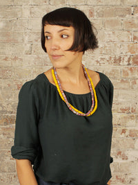 Jangali Opaque Recycled Glass Bead Necklace