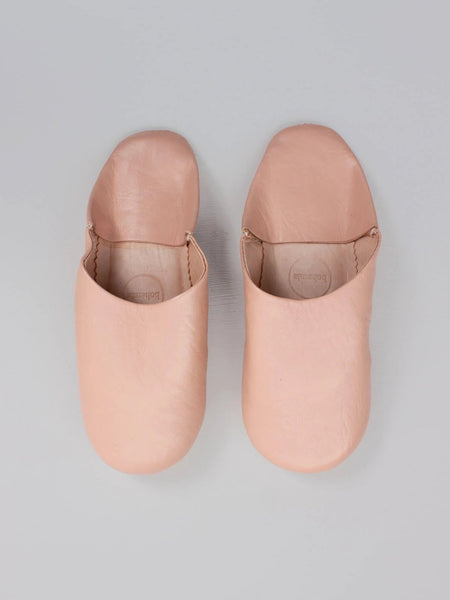 Mens Moroccan Leather Babouche Basic Slippers Terracotta