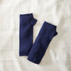 SAGLO Unisex Merino Wristwarmer Fingerless Gloves / Navy Blue