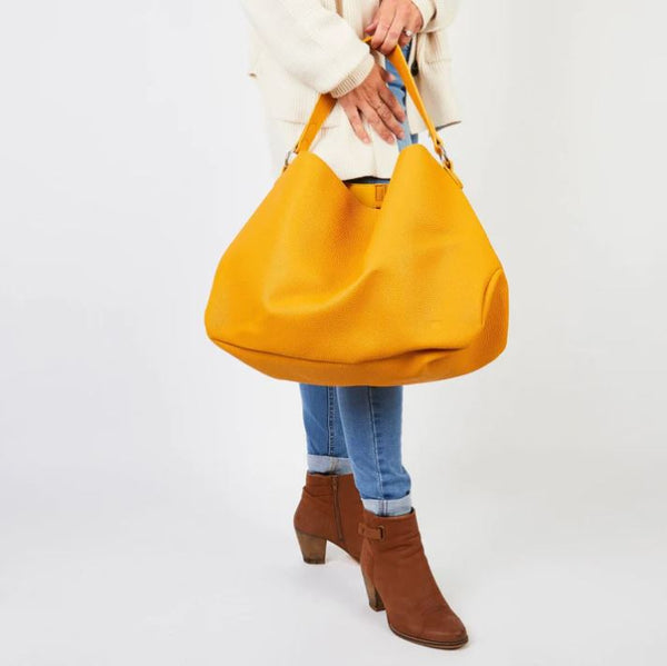 Mustard slouch top bag