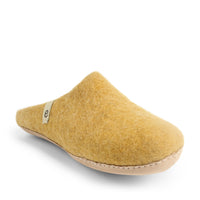 Wool Slippers Felted Mule Mustard EGOS Copenhagen