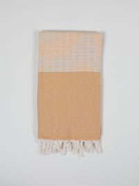Nordic Dot Turkish Hammam Towel - Mustard