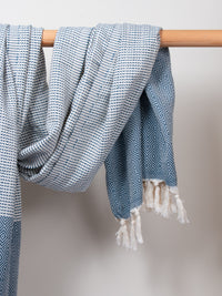 Nordic Dot Turkish Hammam Towel - Indigo