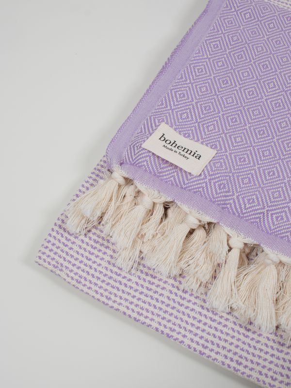 Nordic Dot Turkish Hammam Towel - Lilac