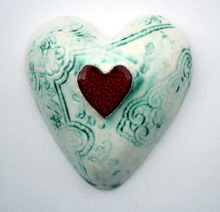 Handmade Ceramic Lace Heart