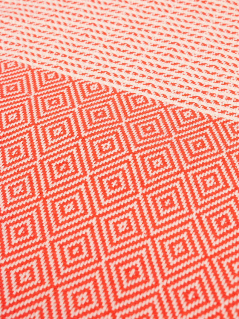 Nordic Dot Turkish Hammam Towel - Orange