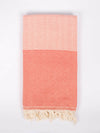 Nordic Dot Turkish Hammam Towel - Orange
