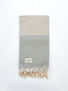 Nordic Dot Turkish Hammam Towel - Pearl Grey