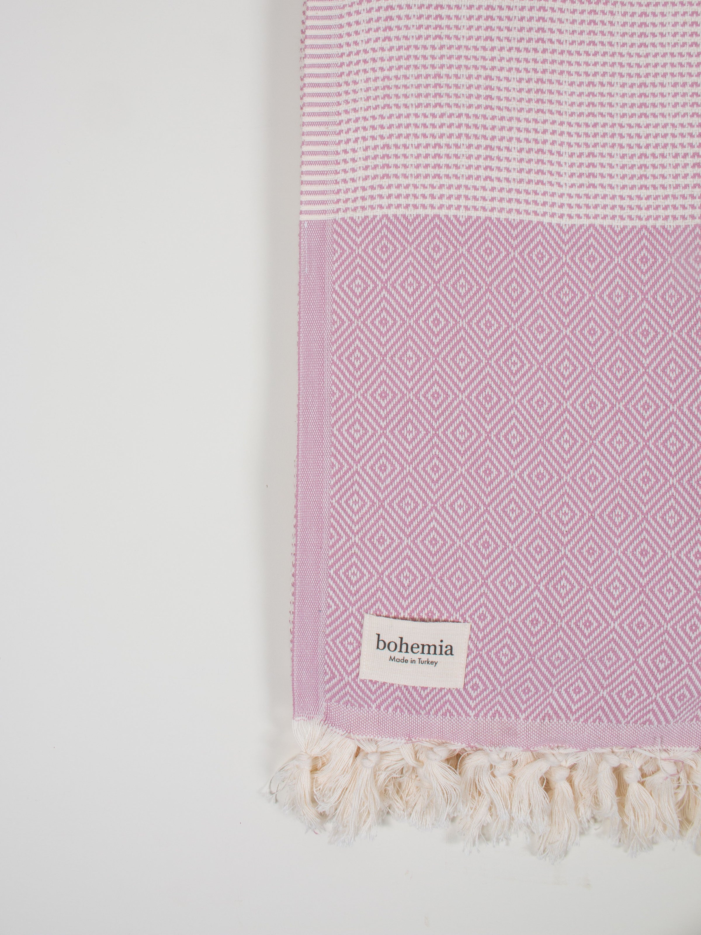 Nordic Dot Turkish Hammam Towel - Vintage Pink