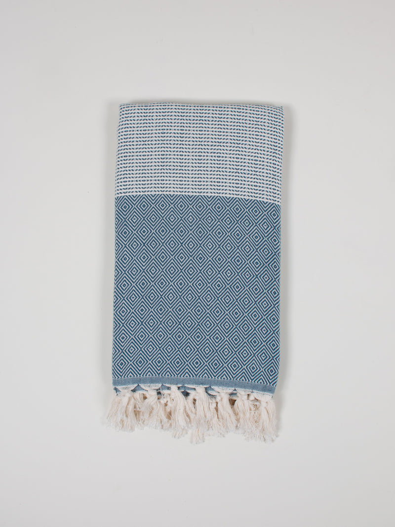 Nordic Dot Turkish Hammam Towel - Indigo