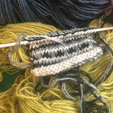 Wool Wristwarmers with Detachable String Multicoloured Ocean Blue LAMBA Waste Wool