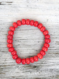 Nailo Opaque Recycled Glass Bead Bracelet