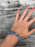 Nailo Pattern Recycled Glass Bead Bracelet