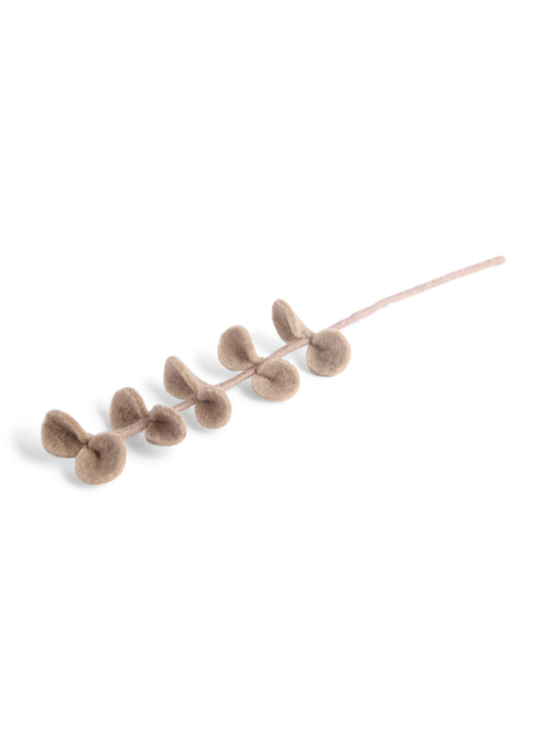 Felted Wool Leaf Branch