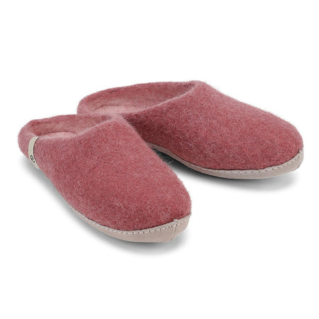 Wool Slippers Felted Mule Cerise Pink EGOS Copenhagen