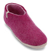 Wool Slipper Shoes Cerise Felted Mule