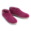 Wool Slipper Shoes Cerise Felted Mule