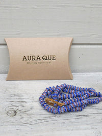 Jangali Pattern Recycled Glass Bead Necklace