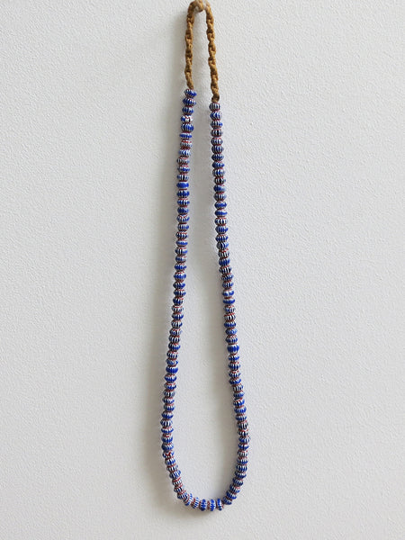 Jangali Translucent Recycled Glass Bead Necklace / Blue