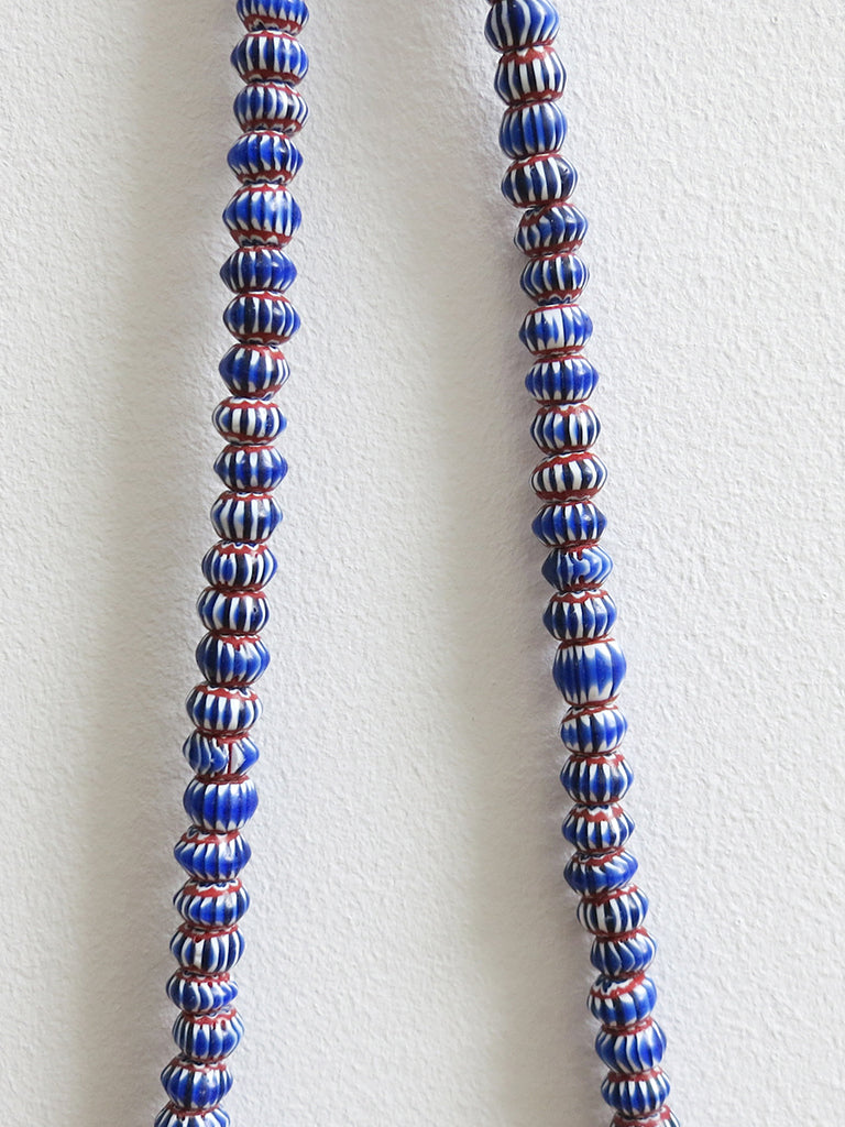 Jangali Pattern Recycled Glass Bead Necklace