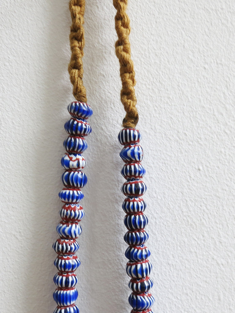 Jangali Pattern Recycled Glass Bead Necklace