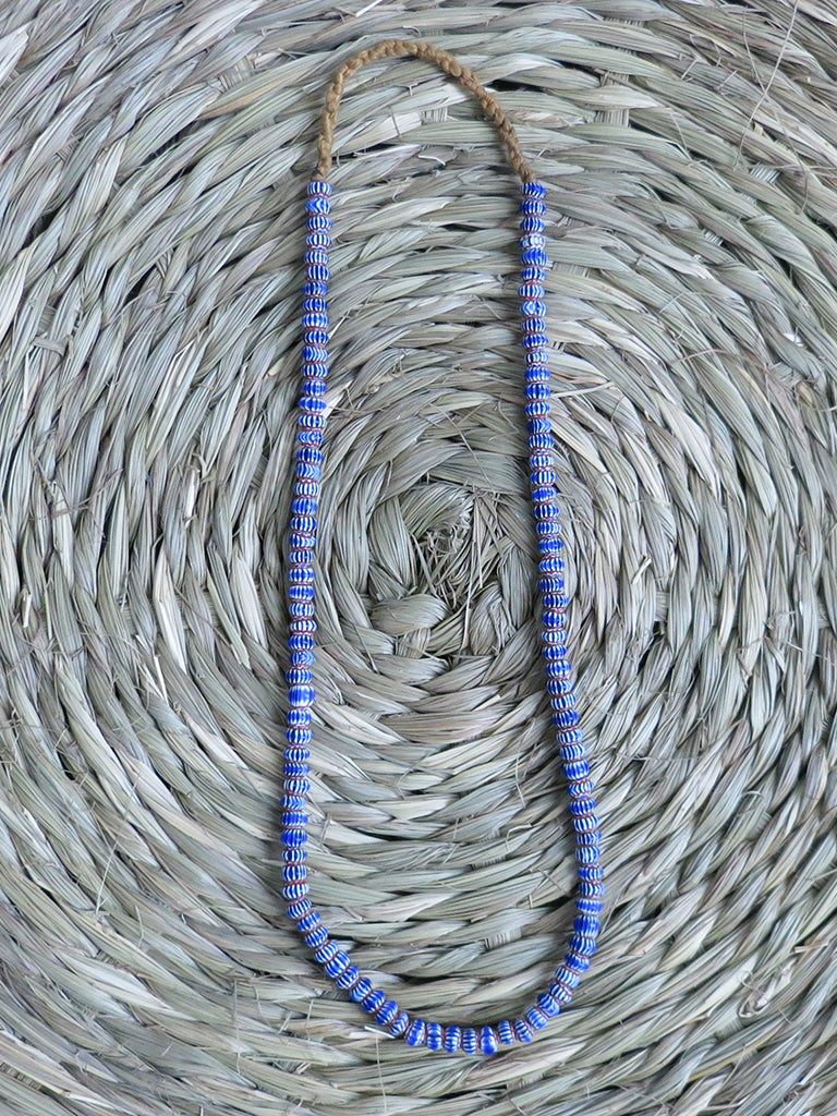 Jangali Pattern Recycled Glass Bead Necklace