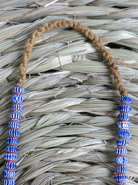 Jangali Pattern Recycled Glass Bead Necklace