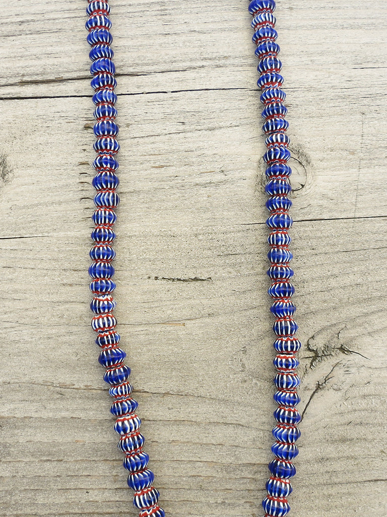 Jangali Pattern Recycled Glass Bead Necklace