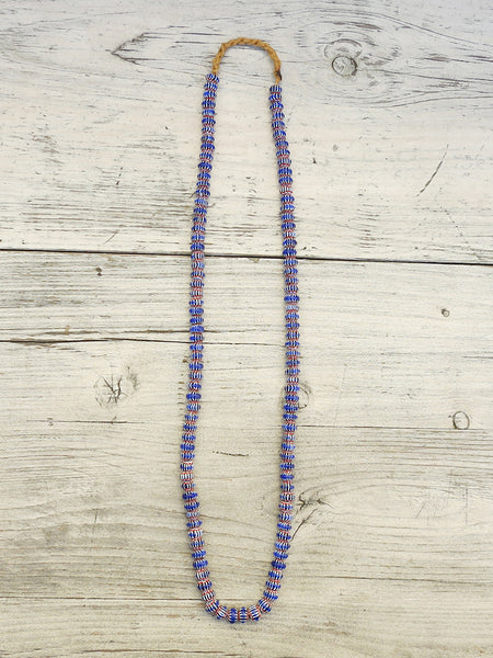 Jangali Pattern Recycled Glass Bead Necklace