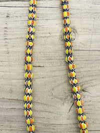 Jangali Pattern Recycled Glass Bead Necklace