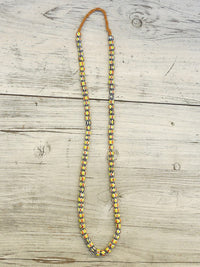 Jangali Pattern Recycled Glass Bead Necklace