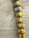 Jangali Pattern Recycled Glass Bead Necklace