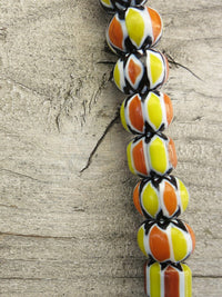 Jangali Pattern Recycled Glass Bead Necklace