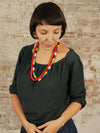 Jangali Opaque Recycled Glass Bead Necklace