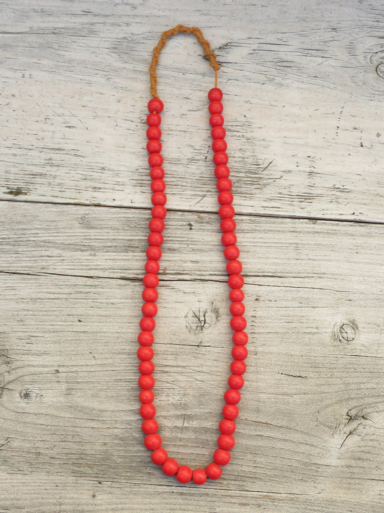 Jangali Opaque Recycled Glass Bead Necklace