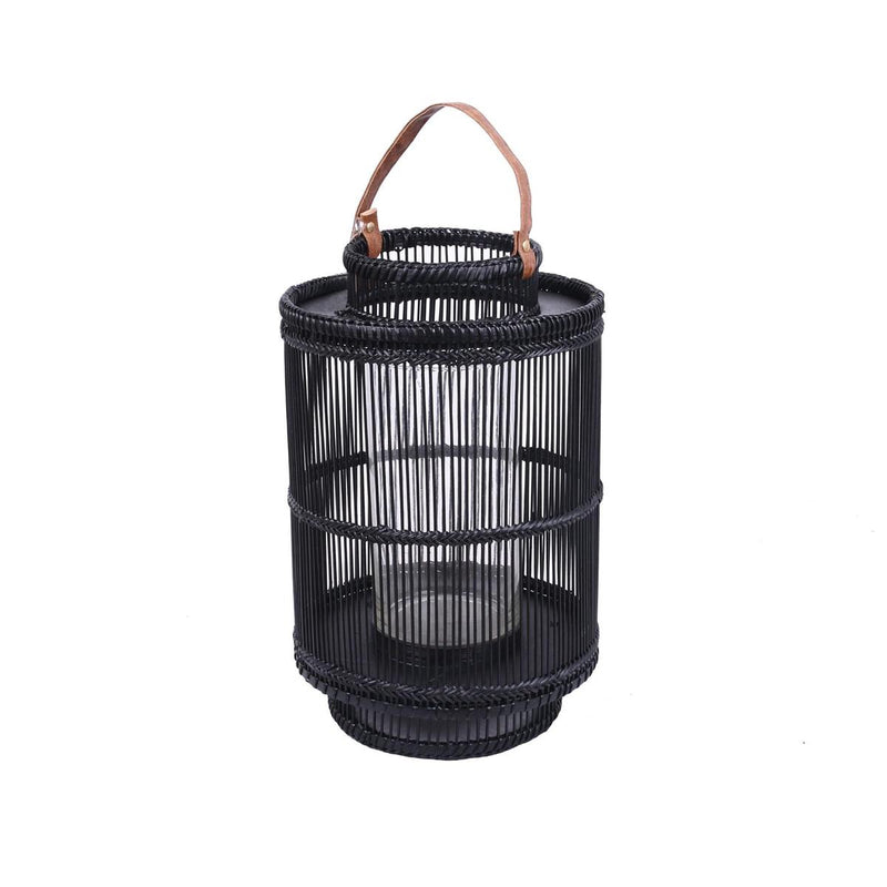 Ira Bamboo Lantern Black Medium