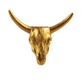 Buffalo Desert Skull Brass Effect Drawer Knob